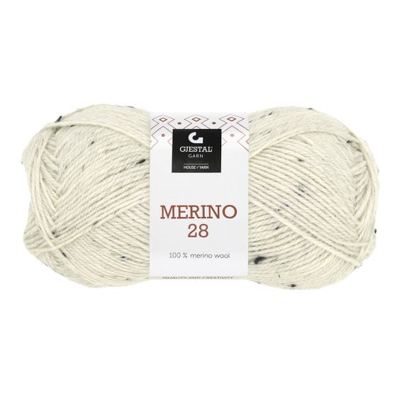 Merino 28 50gr garnnøste 110 - Natur tweed
