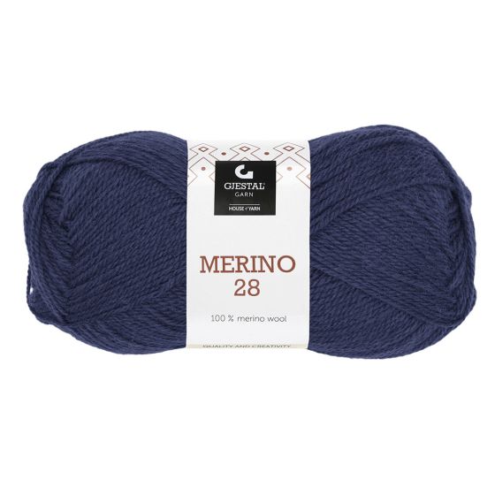 Merino 28 50gr garnnøste 111 - Mørk blå