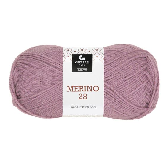 Merino 28 50gr garnnøste 117 - Dus rose