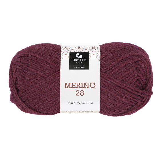 Merino 28 50gr garnnøste 120 - Bordeaux