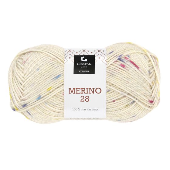 Merino 28 multi 50gr garnnøste 124 - Lollipop multi