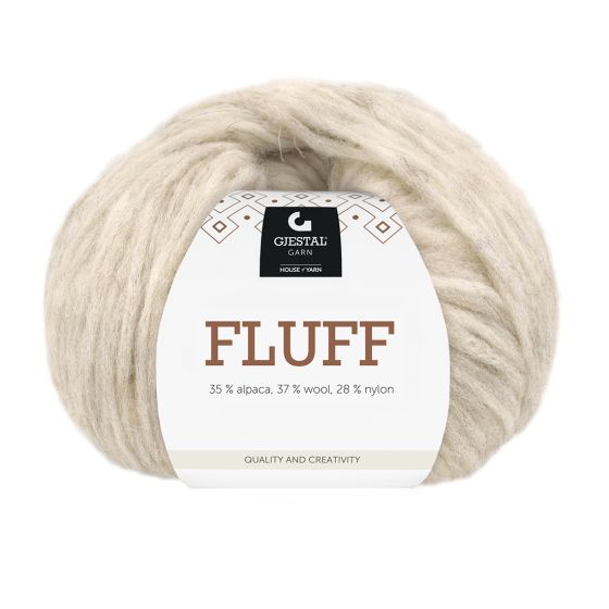 Fluff 50gr garnnøste 404 - Lys beige