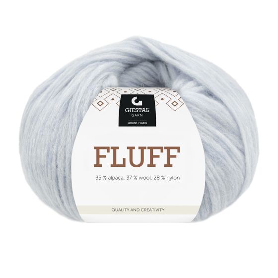 Fluff 50gr garnnøste 407 - Lys blå
