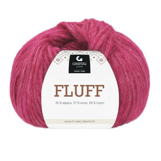 Fluff 50gr garnnøste 416 - Mørk rosa