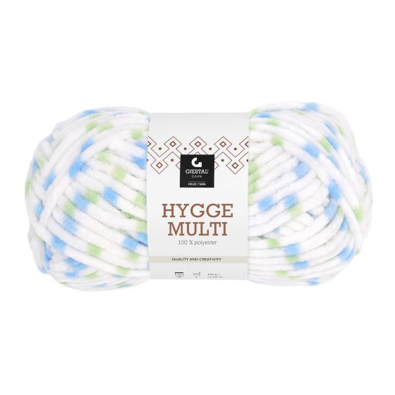 Hygge Multi 100gr garnnøste 6405 - Blå/mint dots
