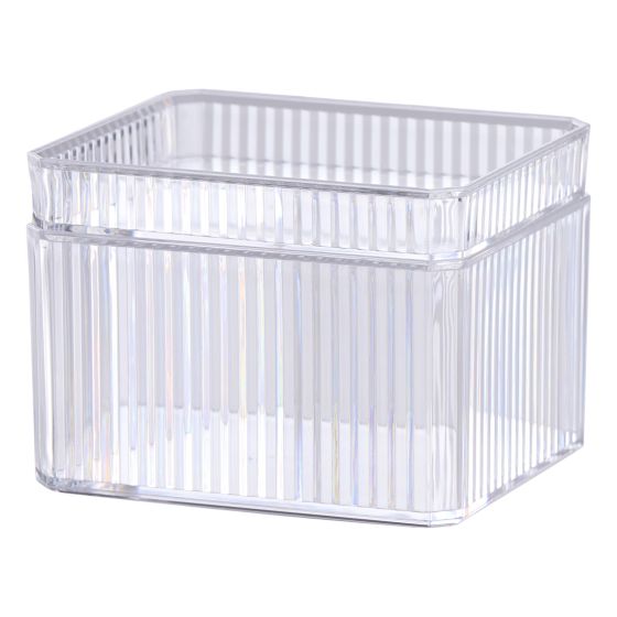 Oppevaringsboks med lokk 13x12x9,5 cm Blank