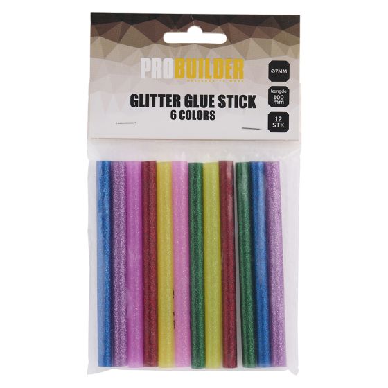 Limstav med glitter nøytral 10cm x 0,7cm Flerfarget