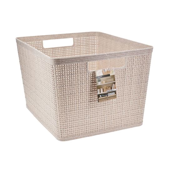 Plastkurv 2pk  35x29x22cm Eline Krem