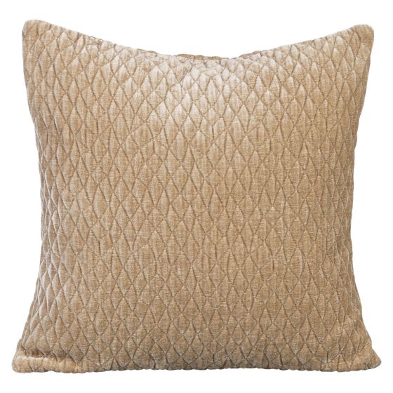 Putetrekk Monokrom Velour 45x45 Mørk beige