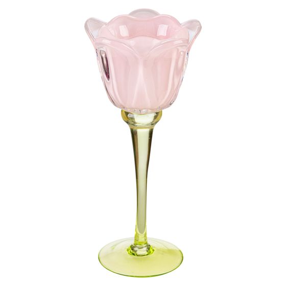 Lysgalss Tulipan Rosa