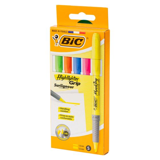 Tekstmarker BIC Brite liner grip 5stk Original