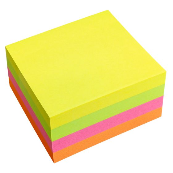 Notatkube INFO 7,5x7,5cm neon Notatkube INFO 7,5x7,5cm neon assortert