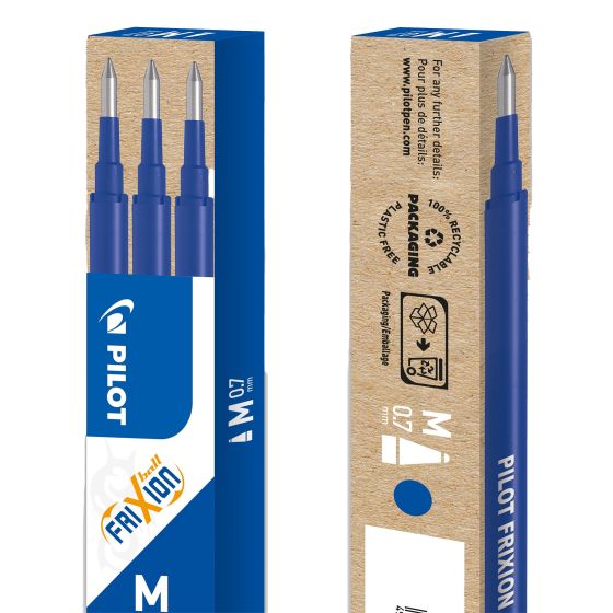 Refill PILOT Frixion 07 blå 3stk Refill PILOT Frixion 07 blå 3stk
