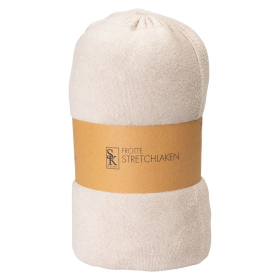 Frotte stretchlaken 160x200 Beige