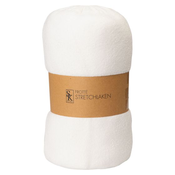 Frotte stretchlaken 160x200 Offwhite