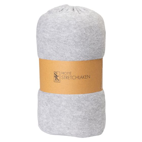Frotte stretchlaken 200x210 Gråmelert