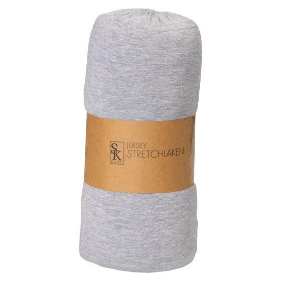 Jersey strechlaken 160x200 Gråmelert