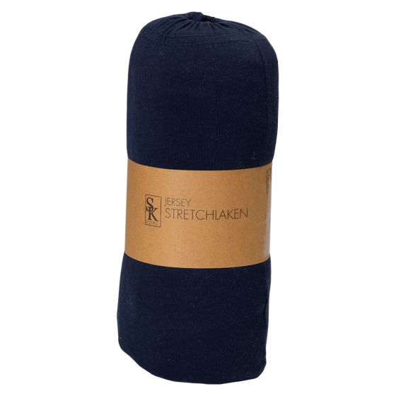 Jersey strechlaken 160x200 Marine