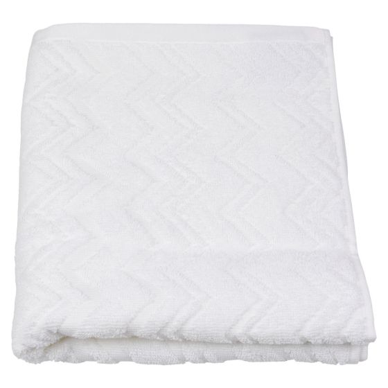 Zig Zag ensfarget håndkle 70x130 