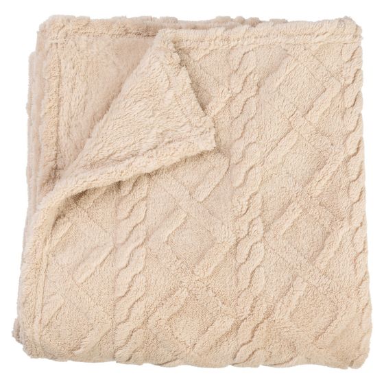 Fluffen pledd Beige