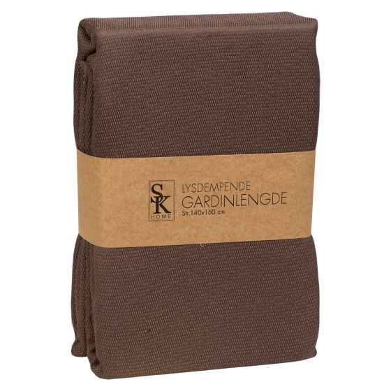 Lysdempende gardin Nina 140x160 Mørkebrun