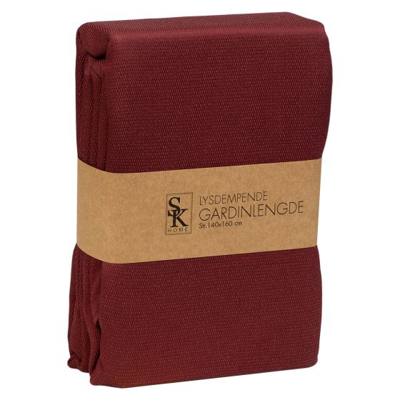Lysdempende gardin Nina 140x160 Mørkerød