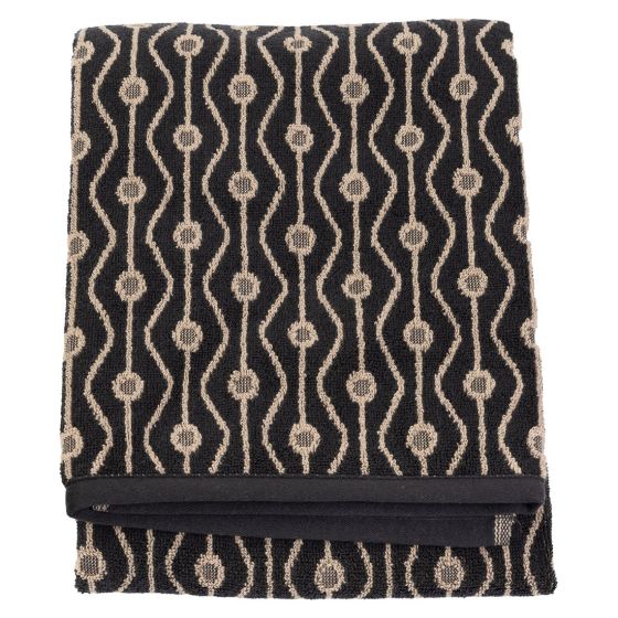 Håndkle 50x70 Castelo Sort-beige