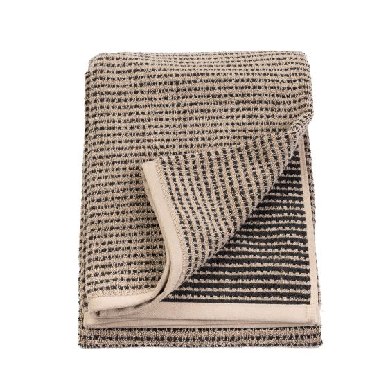 Håndkle 70x130 Viana Sort-beige