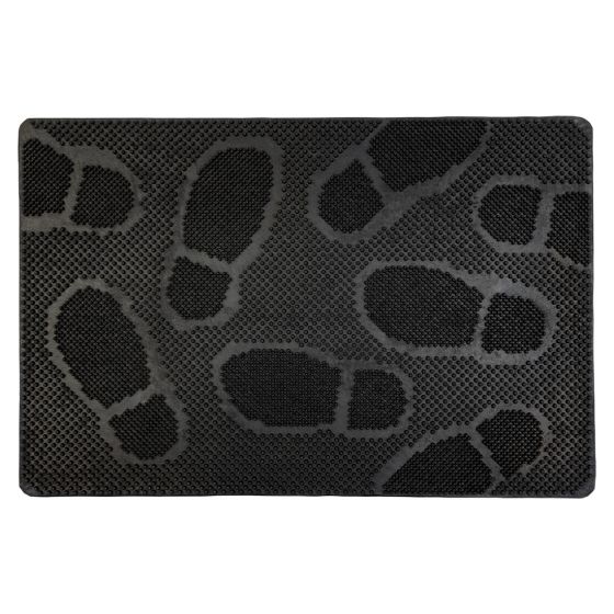 Gummimatte Skoavtrykk 40x60 Sort
