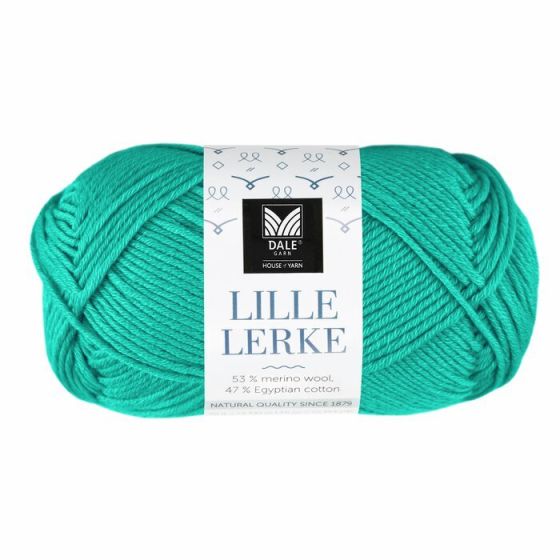 Lille Lerke garnnøste Tropisk blå