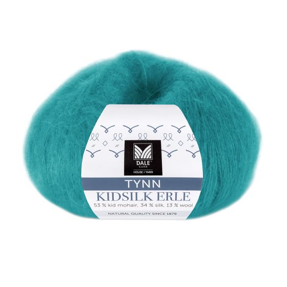 Tynn Kidsilk Erle 4044 Tropisk blå