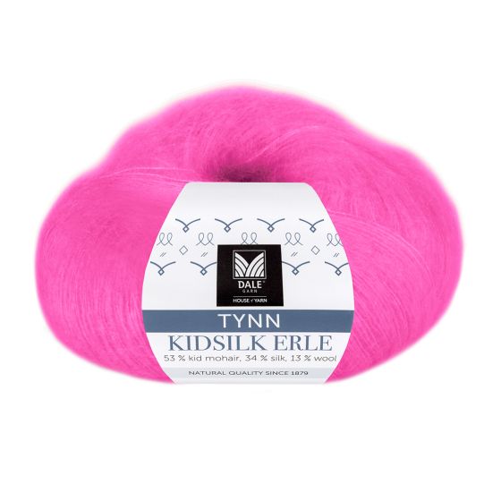 Tynn Kidsilk Erle 4046 Neonrosa