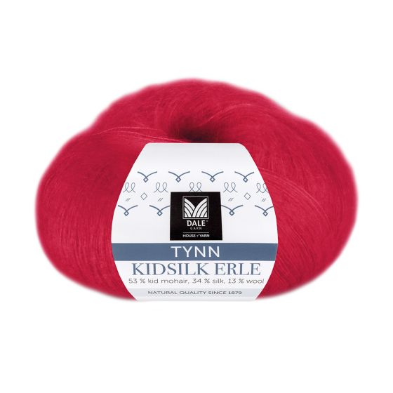 Tynn Kidsilk Erle 4049 Klar rød