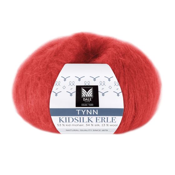 Tynn Kidsilk Erle 4055 Rød oransje