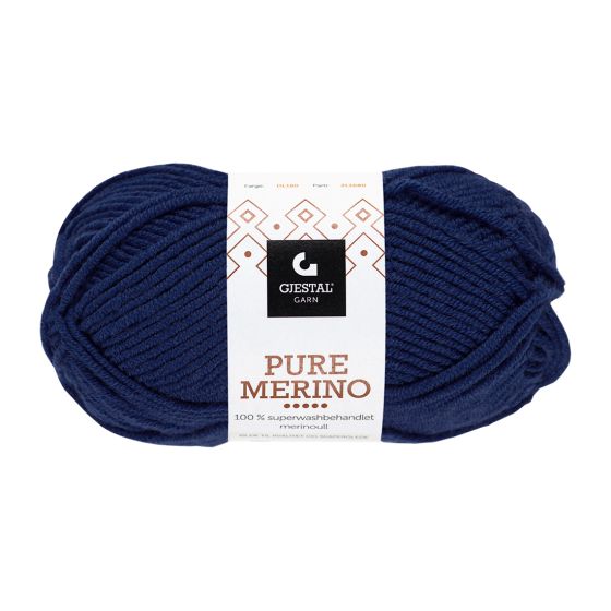 Gjestal Pure Merino superwash garnnøste 118-marine