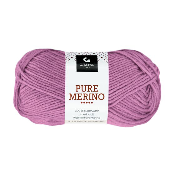 Gjestal Pure Merino superwash garnnøste 119-dus rose