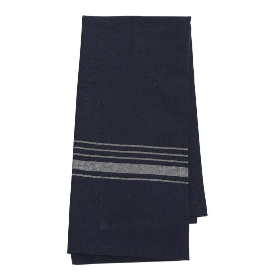 Hverdag kjøkkenhåndkle med striper resirkulert 50x70cm marine/hvit