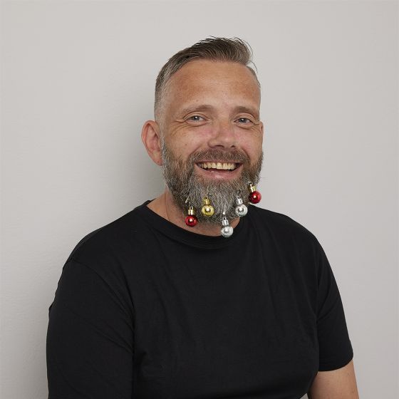 Crazy Christmas Funny skjegg og hårpynt. standard.