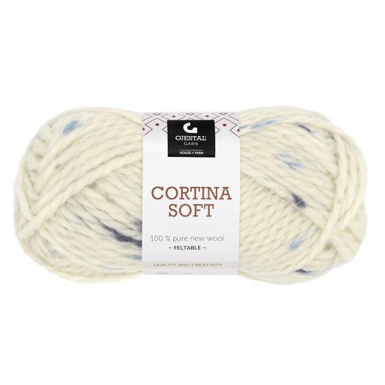 Cortina Soft 50gr garnnøste 808-blå print