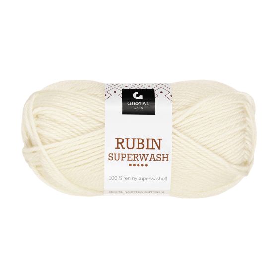 Gjestal Garn Rubin Superwash garnnøste 400-natur