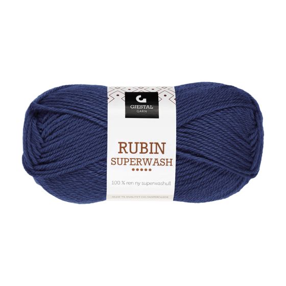 Gjestal Garn Rubin Superwash garnnøste 406-marine