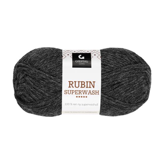 Gjestal Garn Rubin Superwash garnnøste 427-koksgrå