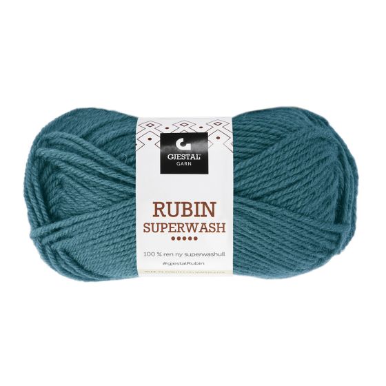 Gjestal Garn Rubin Superwash garnnøste 439-petrol