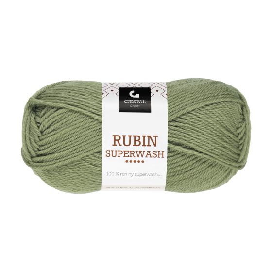 Gjestal Garn Rubin Superwash garnnøste 462-vårgrønn