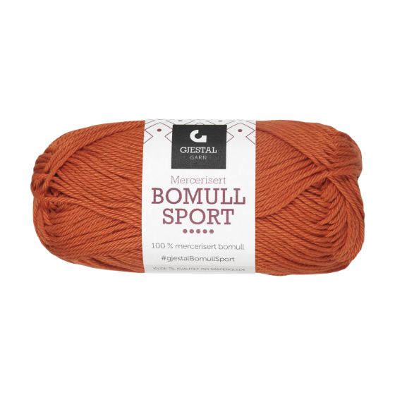 Bomull Sport garnnøste 337-oransje