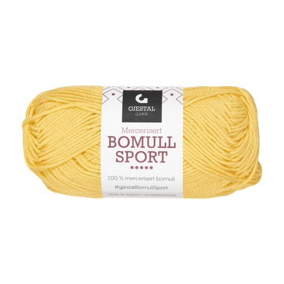 Bomull Sport garnnøste 357-gul