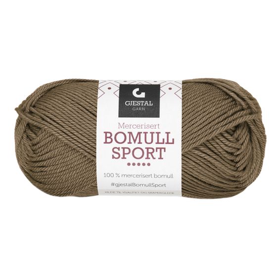Bomull Sport 50gr garnnøste 392-Nøttebrun.