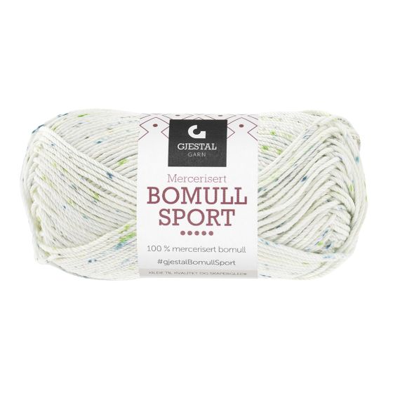 Bomull Sport 50gr garnnøste 397-grønn/petrol print.