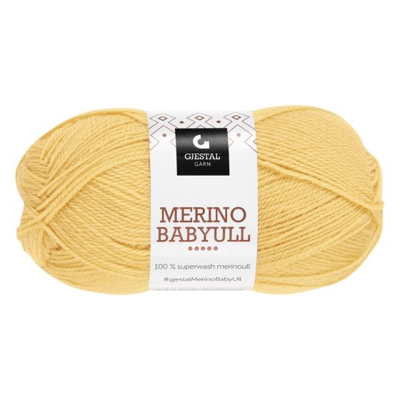 Gjestal Merino Baby Ull garnnøste 882-gul.