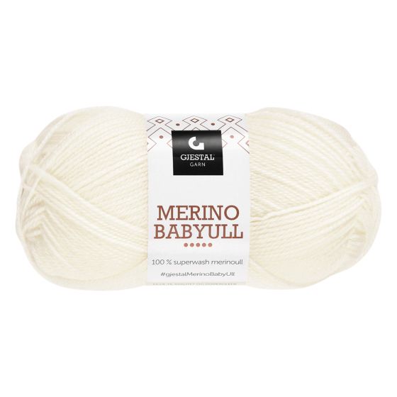 Gjestal Merino Baby Ull garnnøste 800-naturhvit..